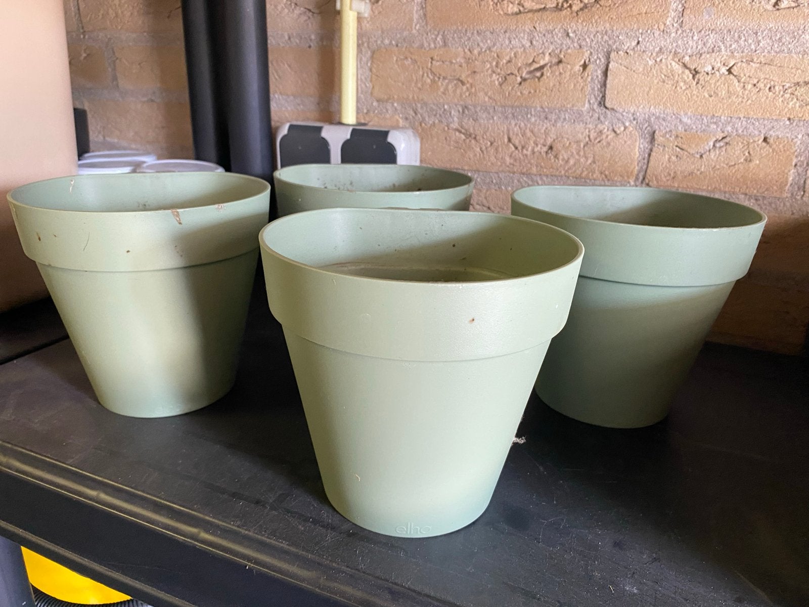 2 rekjes en 6 potjes - ideaal voor planten, Kunststof, Gebruikt, Minder dan 30 cm, Minder dan 60 cm