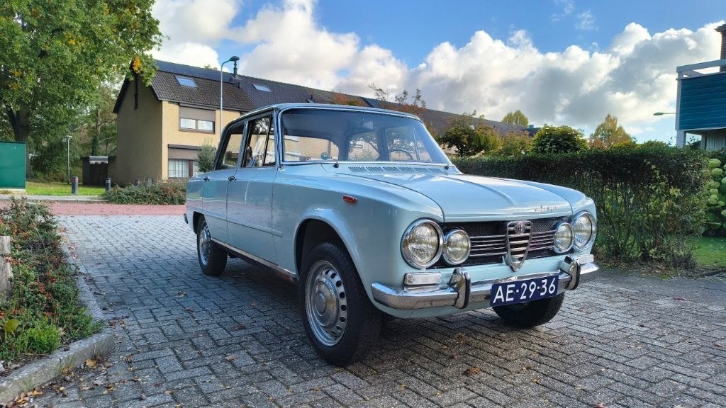 Alfa Romeo Giulia 1600 Super (1968) - Restauratieproject, Stof, 1568 cc, 4 cilinders, Blauw