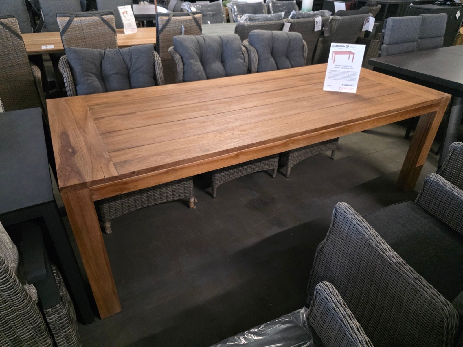 Teak Tafel 240x100 cm van gerecycled teakhout, Ophalen of Verzenden, Nieuw