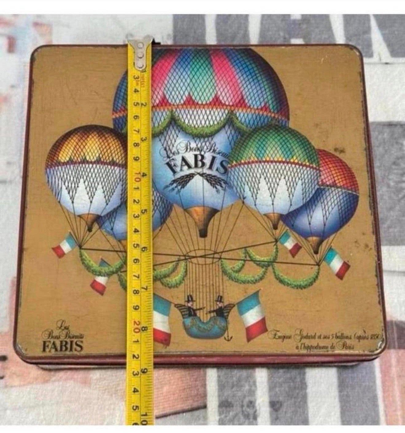 1970 vintage voorraad Blik - Fabis luchtballon koekjes, Verzamelen, Ophalen of Verzenden, Zo goed als nieuw, Koek(jes)