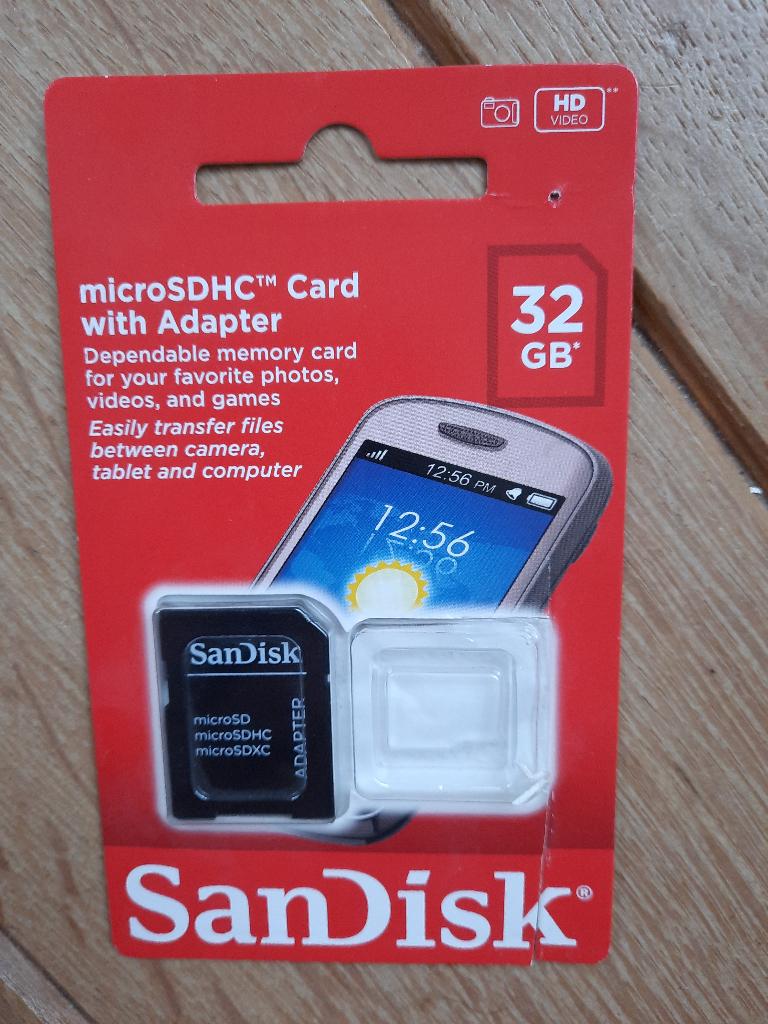 SanDisk SDSDQM-008G-B35A Micro Geheugen Kaart Met Adapter, Ophalen of Verzenden, SanDisk, Fotocamera, 64 GB
