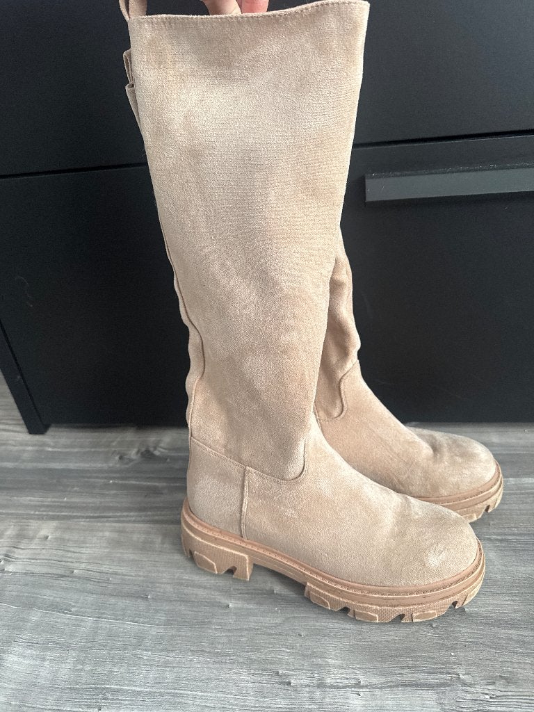 Laarzen, Kleding | Dames, Hoge laarzen, Beige, Ophalen of Verzenden, Onbekend