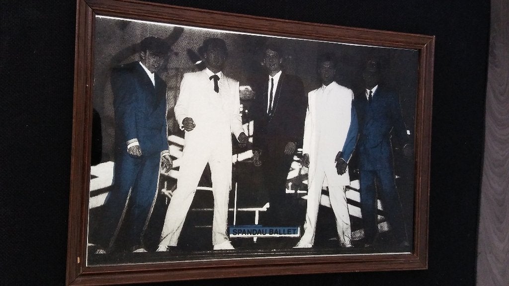 Spandau Ballet band vintage rare spiegel muziek pop rock, Ophalen of Verzenden, Gebruikt