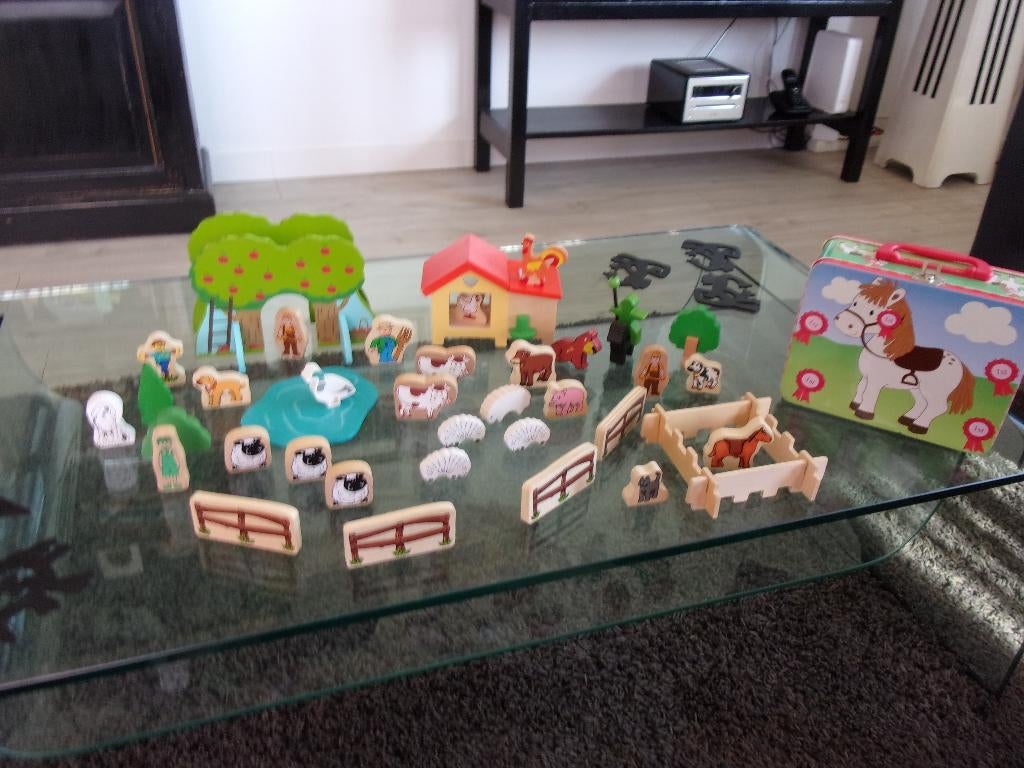 Houten 45-delige BOERDERIJ, als nieuw, Ophalen of Verzenden, Zo goed als nieuw, Overige typen