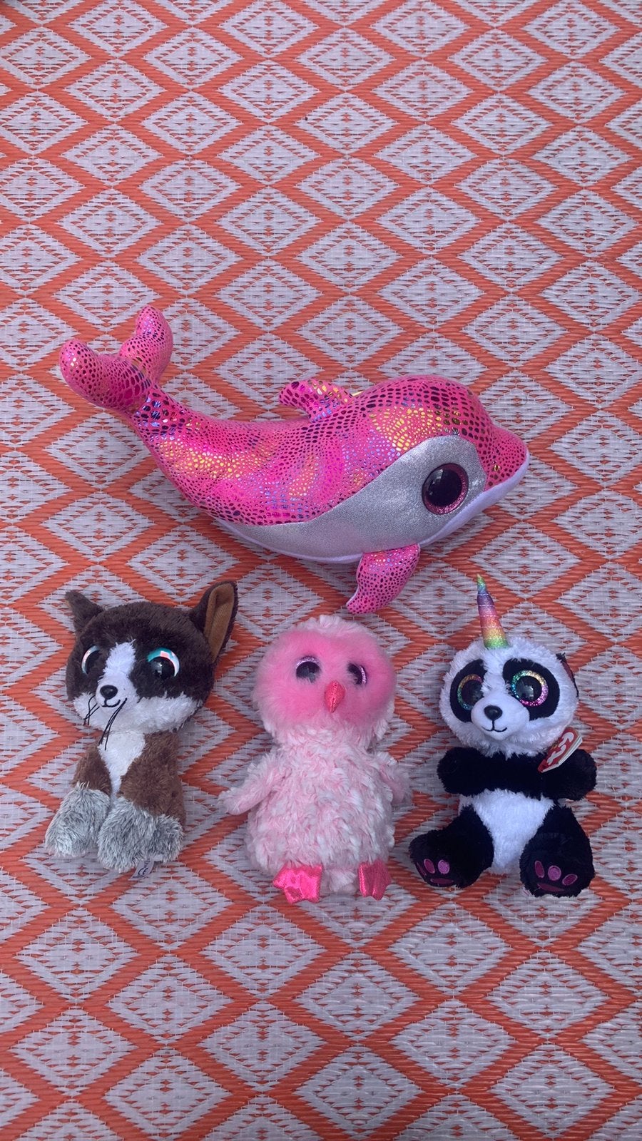 4 glitteroogjes, Ophalen of Verzenden, Zo goed als nieuw, Roze