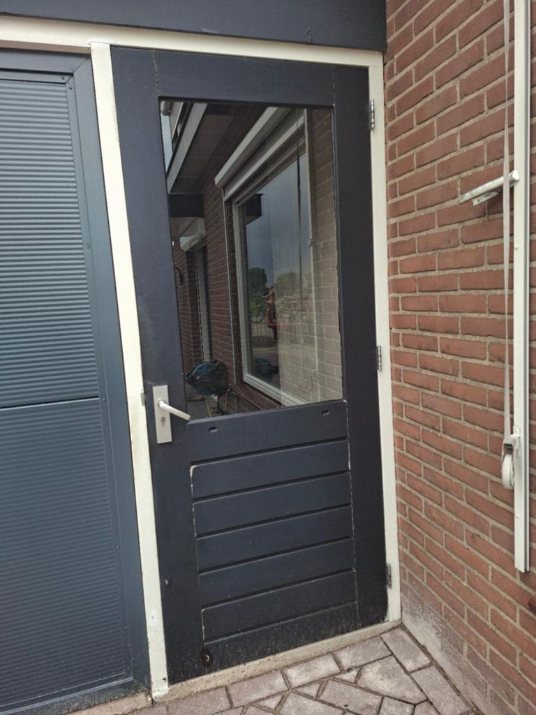 Achterdeur enkelglas, Doe-het-zelf en Verbouw, Deuren en Horren, Ophalen of Verzenden, Gebruikt, Buitendeur, 200 tot 215 cm