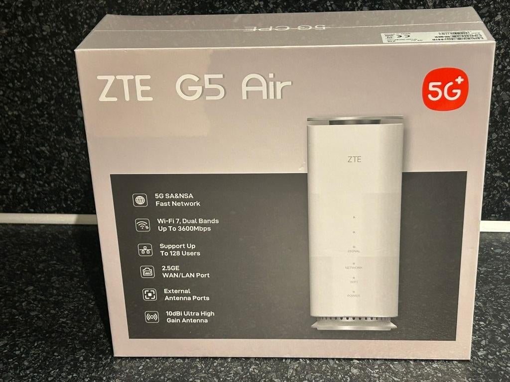 ZTE G5 Air CPE MiFi Router - WiFi 7, Router met modem, Verzenden, Nieuw, Info@techwebshop.com