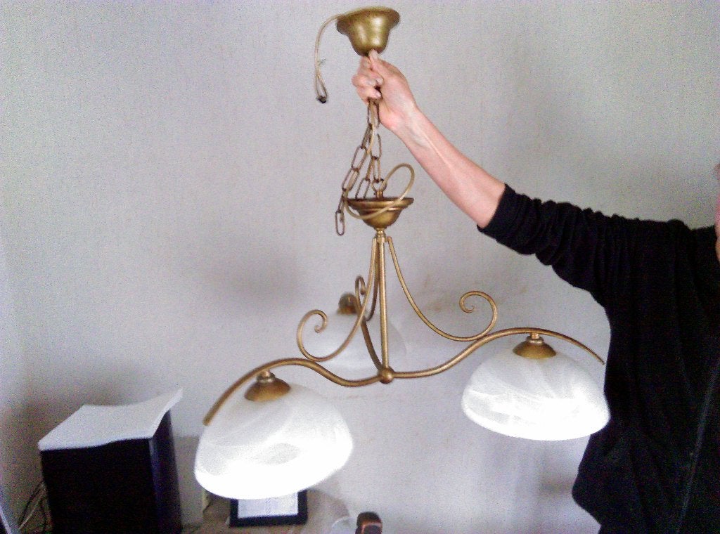 mooie hanglamp, Ophalen of Verzenden, Zo goed als nieuw, Glas, Minder dan 50 cm