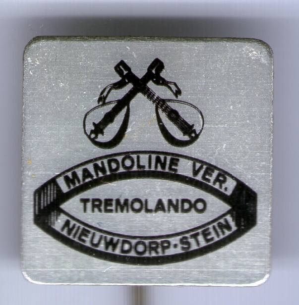 Mandoline ver. Tremelando Nieuwdorp-Stein speldje ( L_215), Verzenden, Zo goed als nieuw, Transport, Speldje of Pin