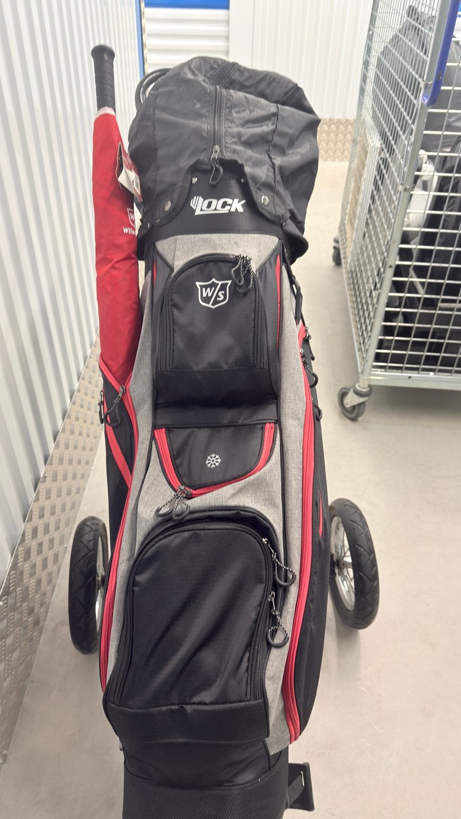 Wilson Staff Golftrolley, Cartbag en ongebruikte paraplu, Sport en Fitness, Golf, Ophalen, Zo goed als nieuw, Tas, Overige merken