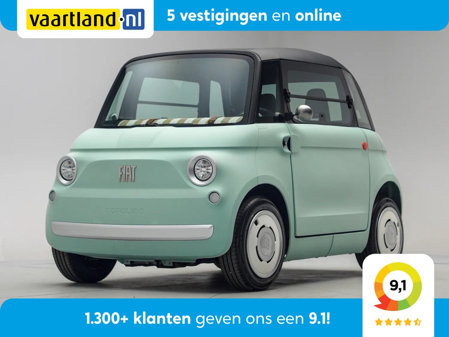 Fiat TOPOLINO 75KM [ Panoramadak Direct leverbaar Inclusief, Auto's, Fiat, Overige modellen, 2 stoelen, Geïmporteerd, Te koop