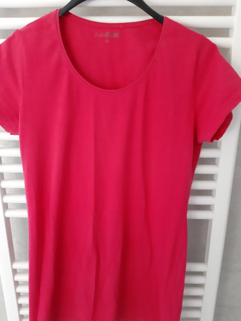 ZGAN Anni Rolfi t-shirt, kleur: cerise, maat: XL., Maat 46/48 (XL) of groter, Zo goed als nieuw, Korte mouw, Anni Rolfi