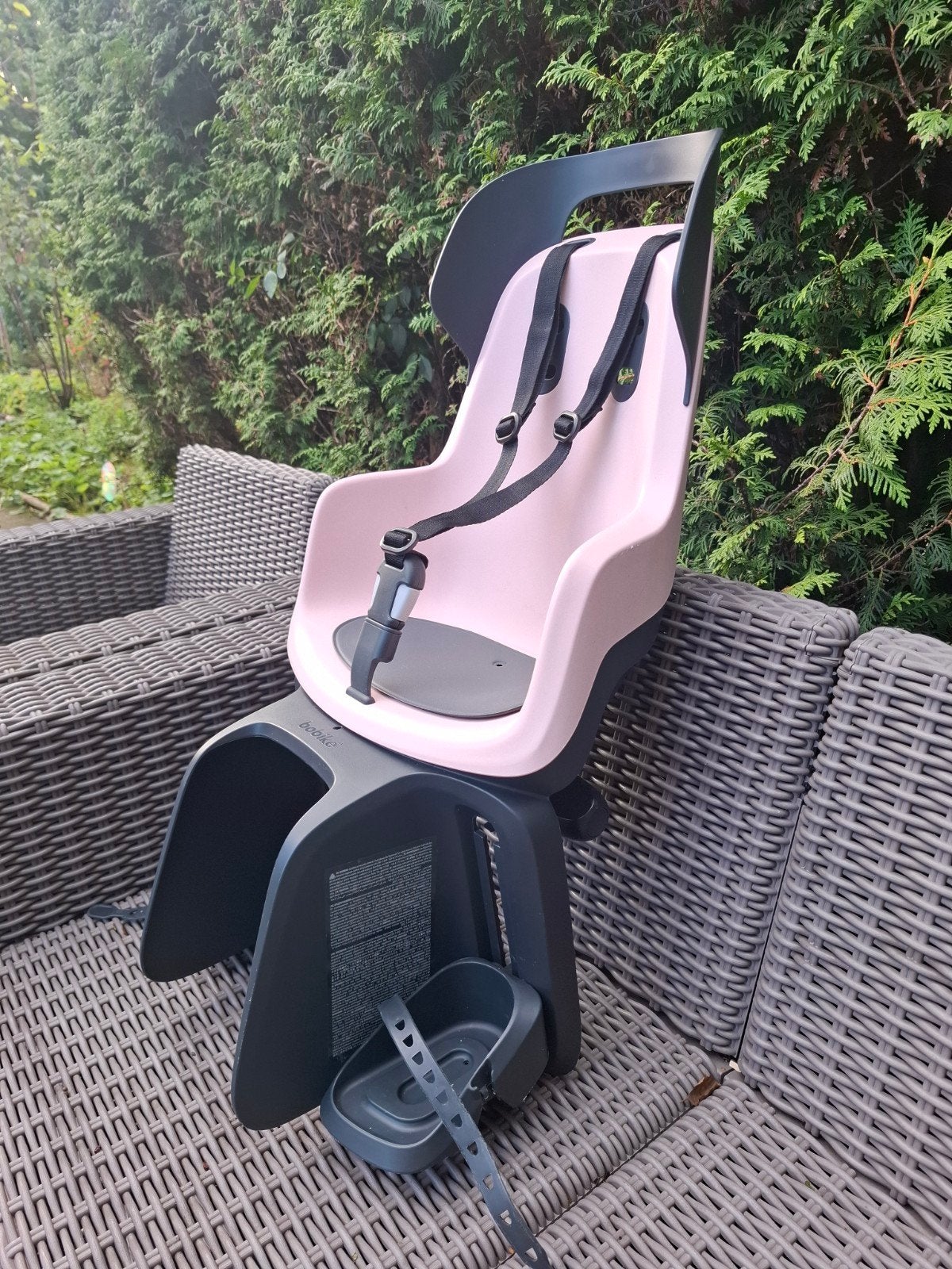 Bobike Go Maxi Fietsstoeltje Achter - Roze/Zwart, Achterzitje, 9 t/m 18 kg, Ophalen of Verzenden, Bobike
