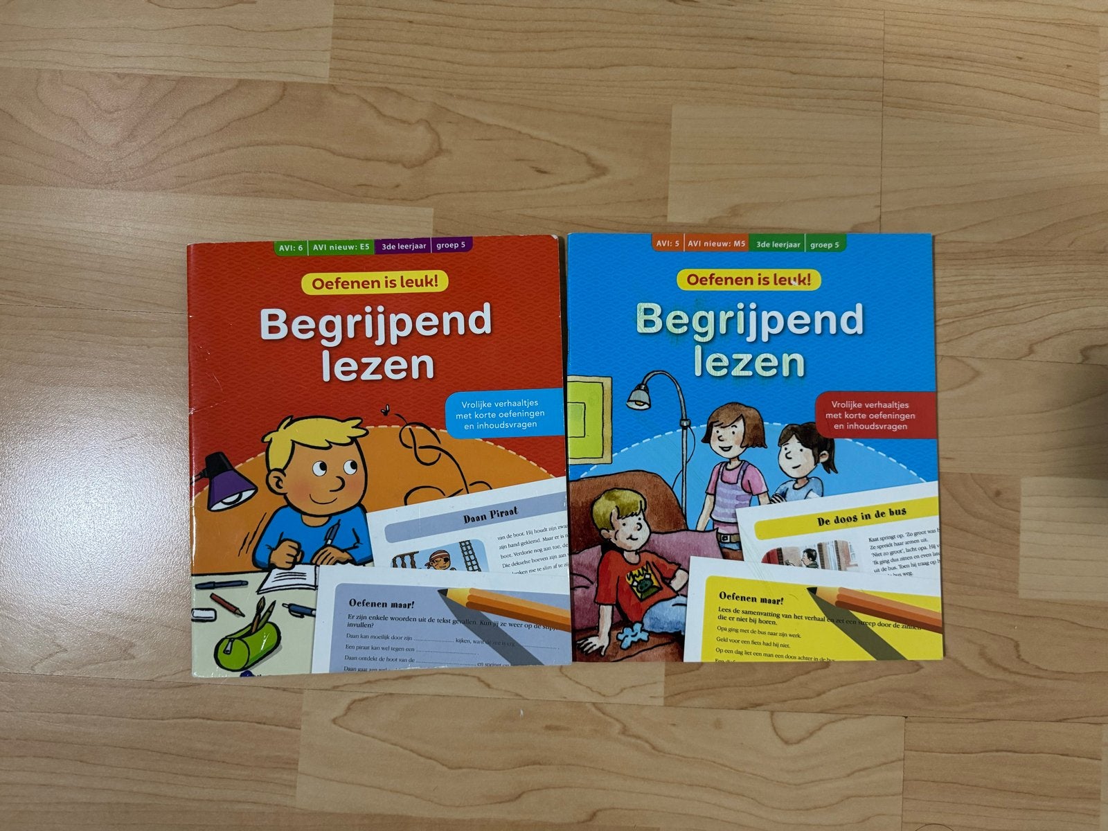 Begrijpend lezen AVI E5 en AVI M5 groep 5, Ophalen of Verzenden, Zo goed als nieuw, Overige niveaus, Nederlands