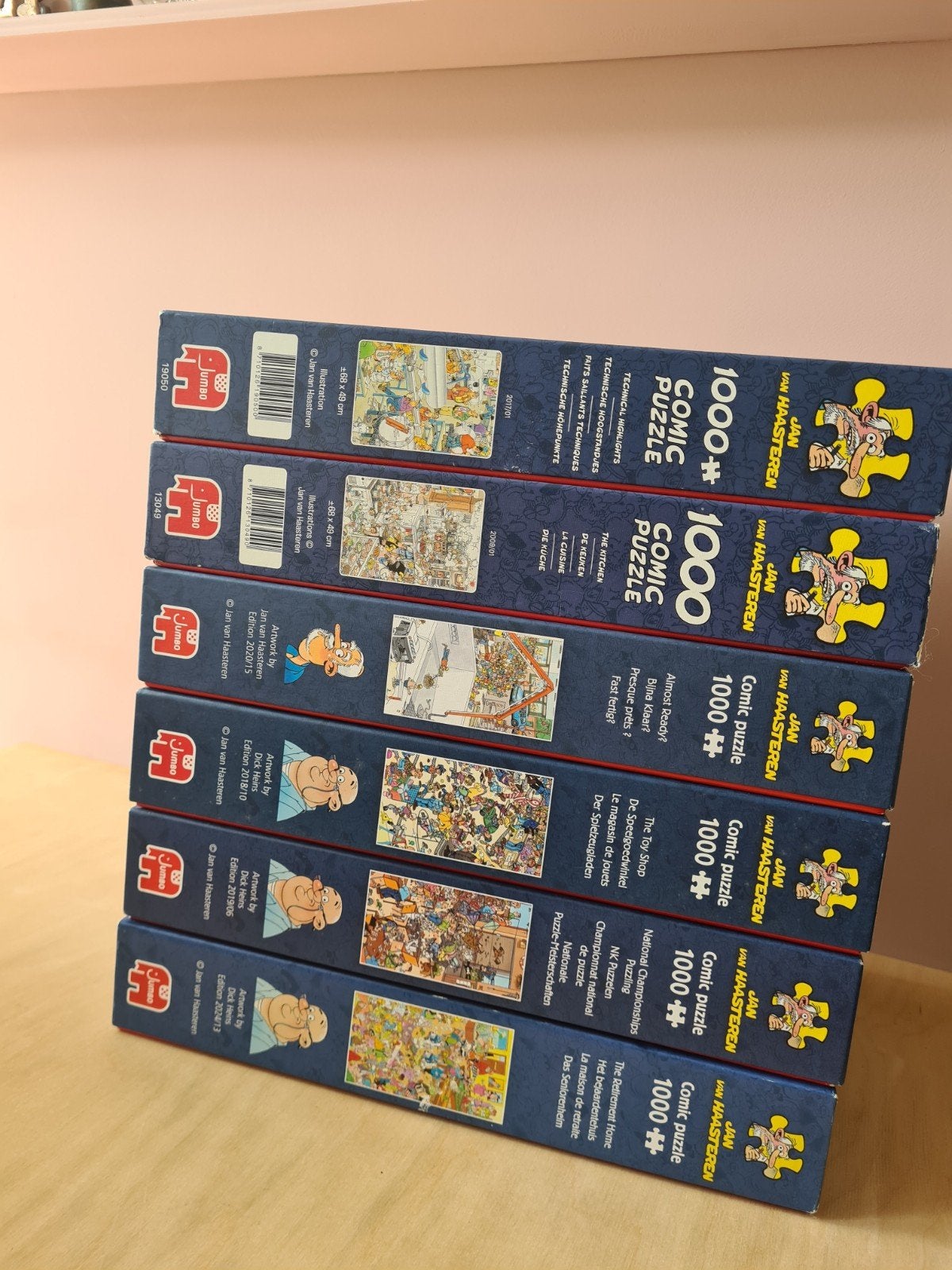 Jan van Haasteren Comic Puzzels - 6 stuks van 1000 stukjes, Ophalen of Verzenden, 500 t/m 1500 stukjes, Zo goed als nieuw