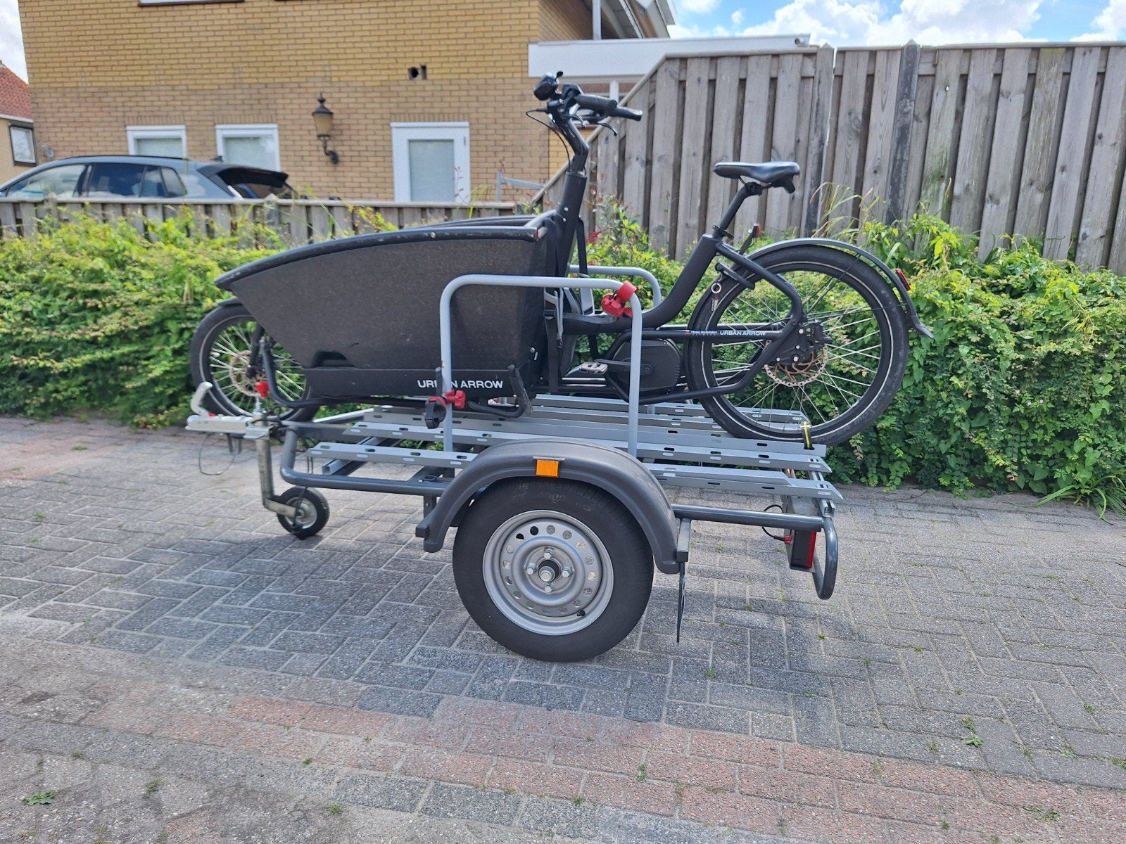Bakfietsaanhanger koop/huur voor fietsen en bakfietsen, Auto diversen, Aanhangers en Bagagewagens, Ophalen of Verzenden
