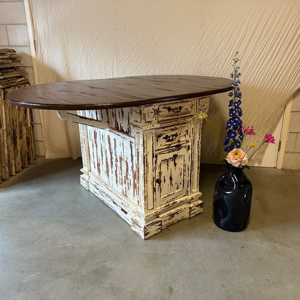 bartafel ovaal  - Massief mahonie - Gratis bezorgd, TTM Wonen, Meubels – (Perzische) Tapijten en Woonaccessoires, 100 tot 150 cm