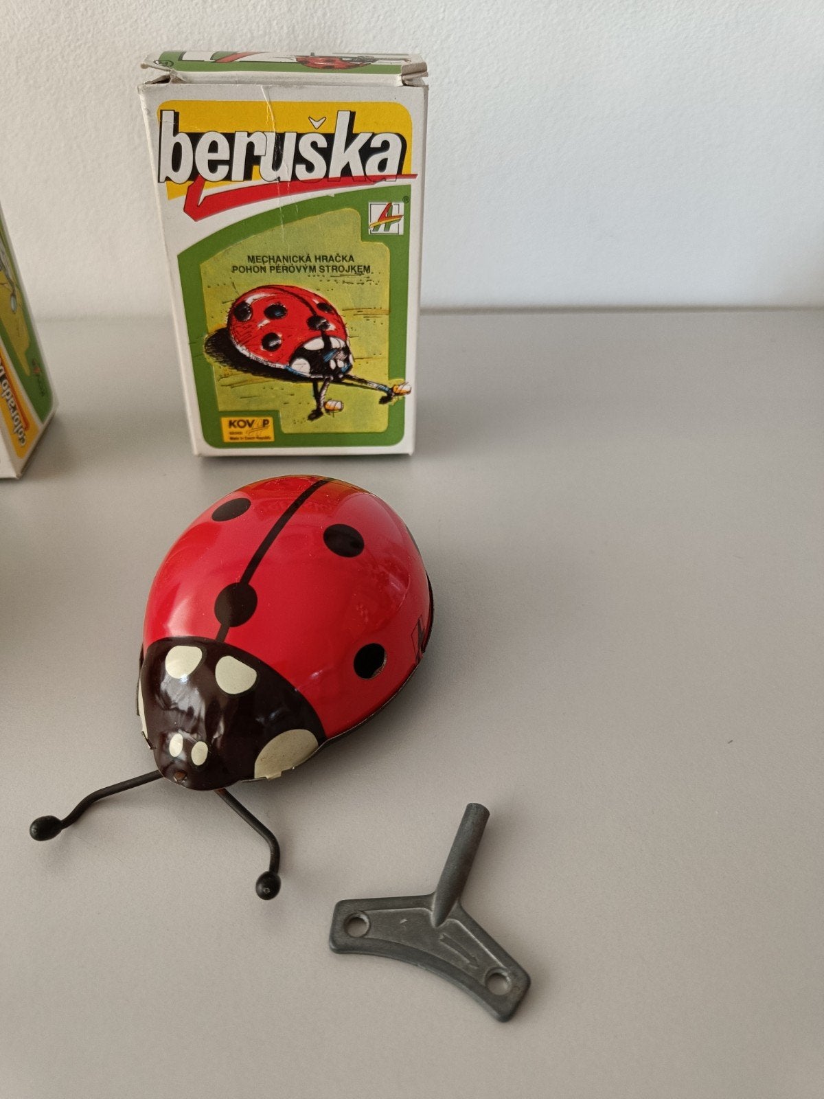 Vintage Blikken opwind-lieveheersbeestje van Kovap in doosje, Ophalen of Verzenden, Gebruikt, Overige