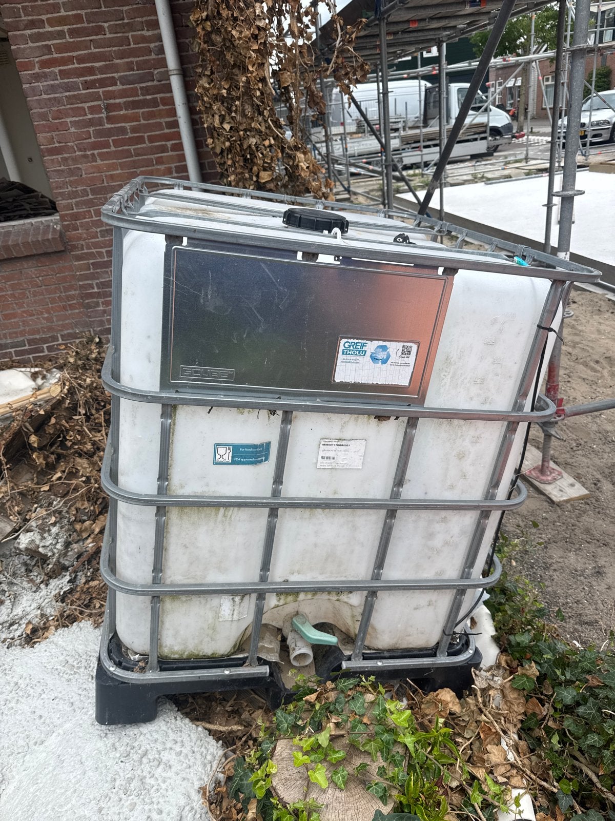 IBC container 1000 liter - ideaal voor regenwater, Tuin en Terras, Regentonnen, Ophalen