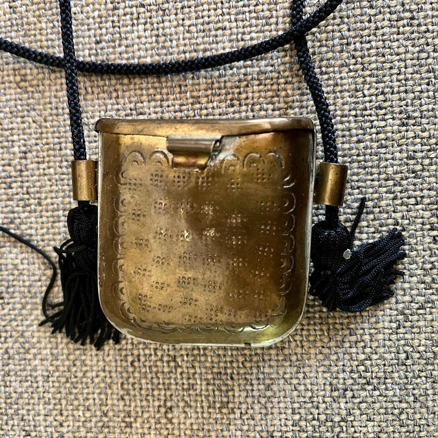 Klein oud messing draagtasje, Ophalen of Verzenden