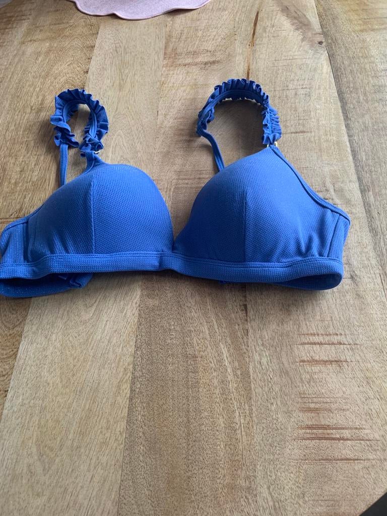 Livera glitter bikini top, Kleding | Dames, Badmode en Zwemkleding, Ophalen of Verzenden, Zo goed als nieuw, Blauw, Bikini