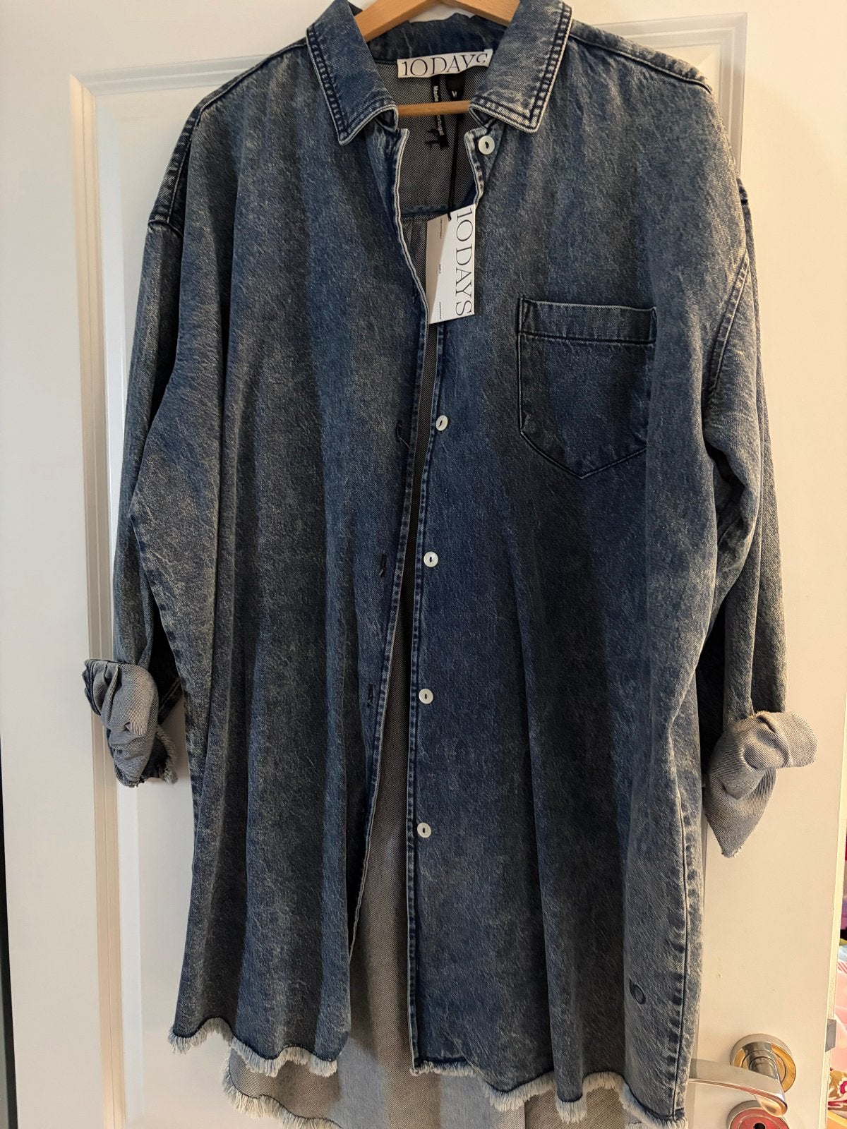 10DAYS Flowy Denim Shirt - Nieuw met kaartjes, Ophalen of Verzenden, Nieuw, Maat 38/40 (M), Blauw