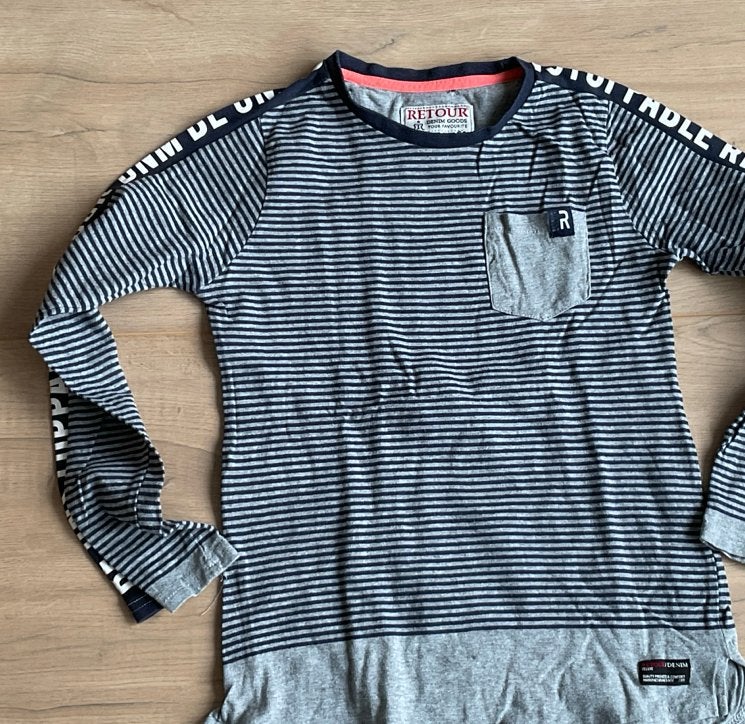 T-shirt streep Retour maat 146-152, Ophalen of Verzenden, Gebruikt, Jongen of Meisje, Shirt of Longsleeve