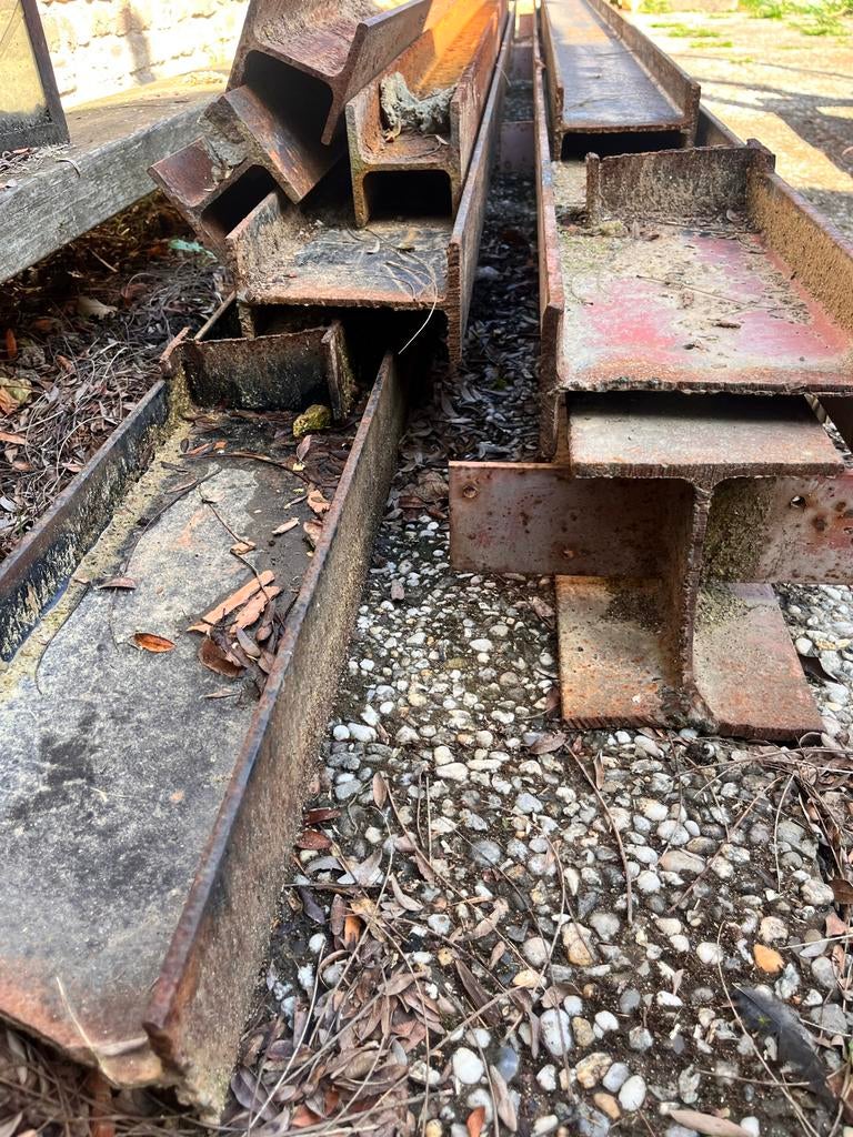 Metalen balken, Ophalen, Gebruikt, IJzer