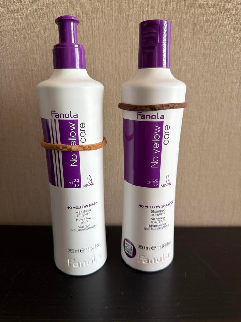 Fanola No Yellow Shampoo & Mask - Anti-geel haarverzorging, Ophalen of Verzenden, Zo goed als nieuw, Shampoo of Conditioner