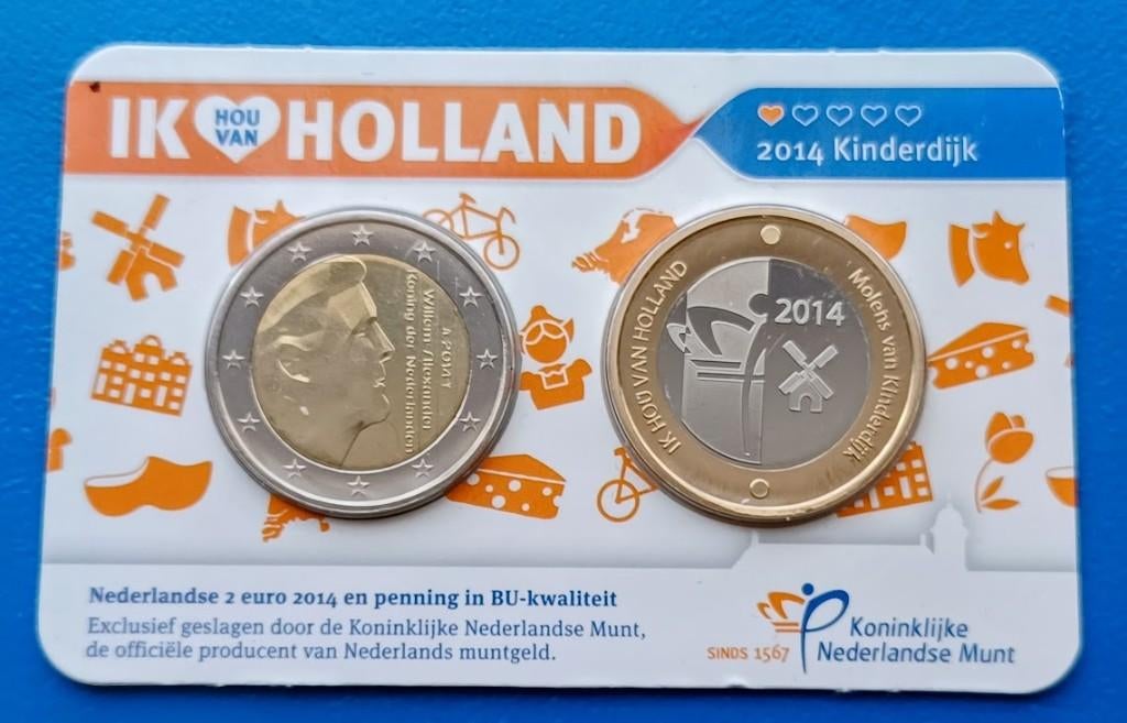 Holland Coinfair 2014 Ik Hou van Holland - Kinderdijk, Verzenden, Koningin Beatrix, Overige waardes, Setje