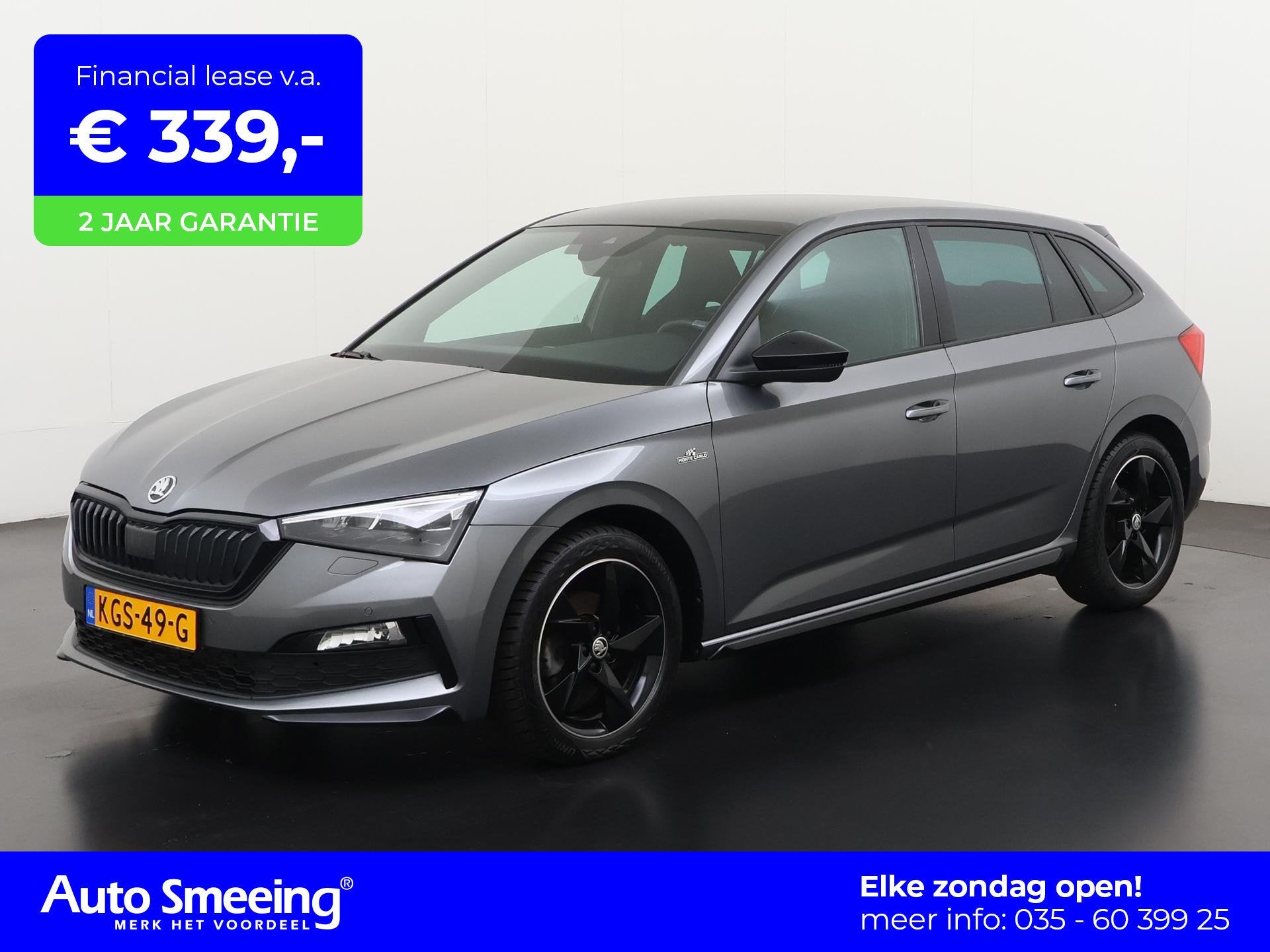 Skoda Scala 1.5 TSI Monte Carlo DSG | Panoramadak | Sport Ch, Auto's, Skoda, 12 maanden, Scala, Euro 6, 4 cilinders