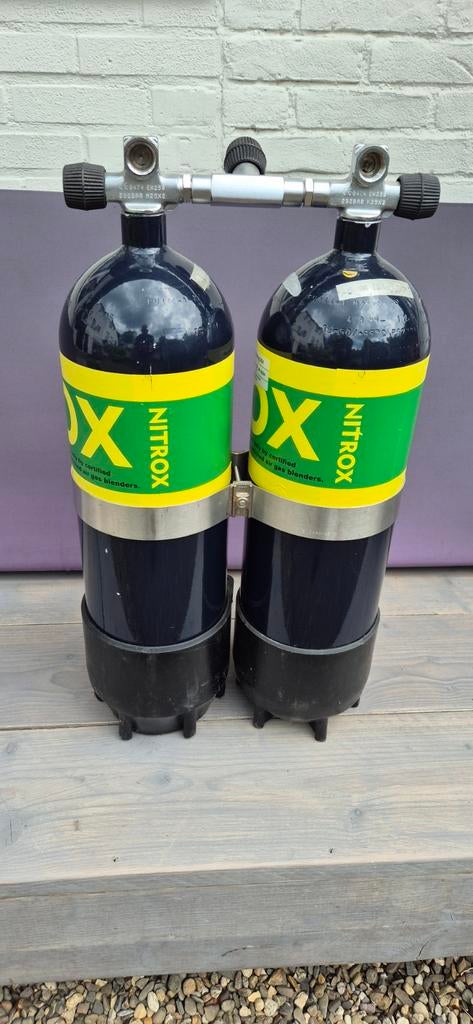 Set 2x10ltr Duikflessen (Nitrox) - 232 BAR M25X2, Watersport en Boten, Duiken, Ophalen, Duikfles