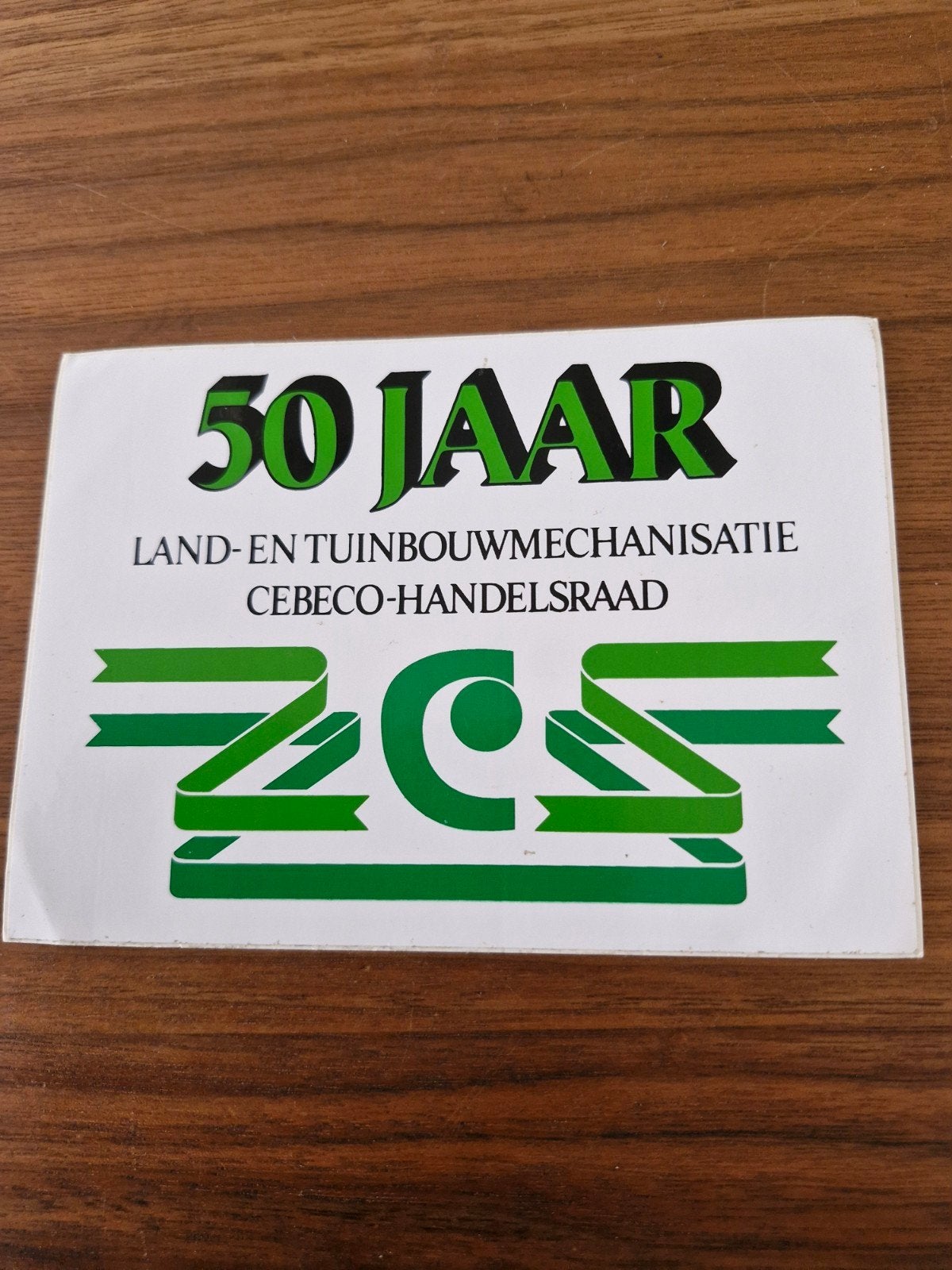 10429 Sticker 50 Jaar Land- en Tuinbouwmechanisatie CEBECO, Verzamelen, Ophalen of Verzenden, Nieuw, Bedrijf of Vereniging