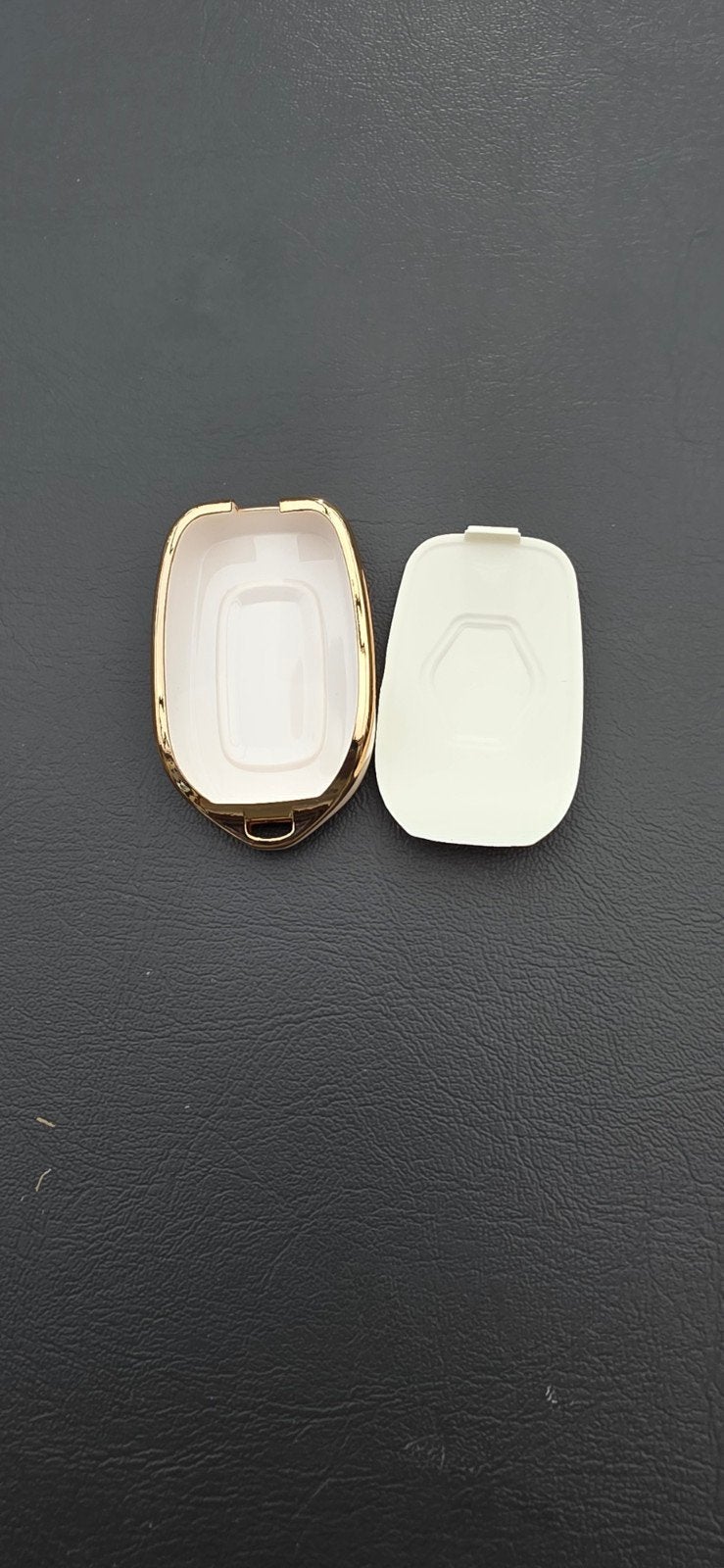 Sleutelhoesje voor autosleutel - Wit/Goud, Ophalen of Verzenden, Nieuw