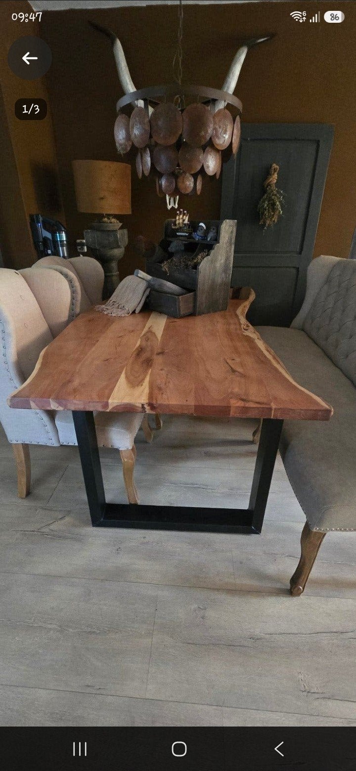 boomstamtafel, Ophalen, Overige materialen, Boomstamtafel landelijk modern industrieel, 50 tot 100 cm
