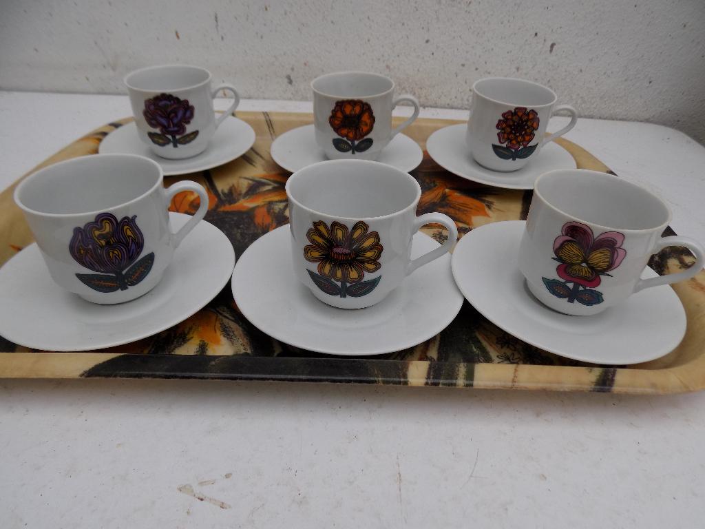 Vintage retro theeservies Bavaria jaren 70, Verzamelen, Ophalen of Verzenden, Overige typen