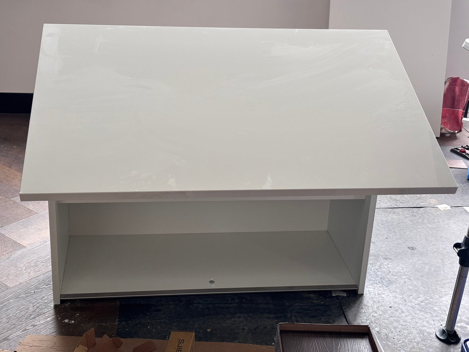Bovenkast met verlichting, Huis en Inrichting, Ophalen, Gebruikt, Wit, 50 tot 100 cm