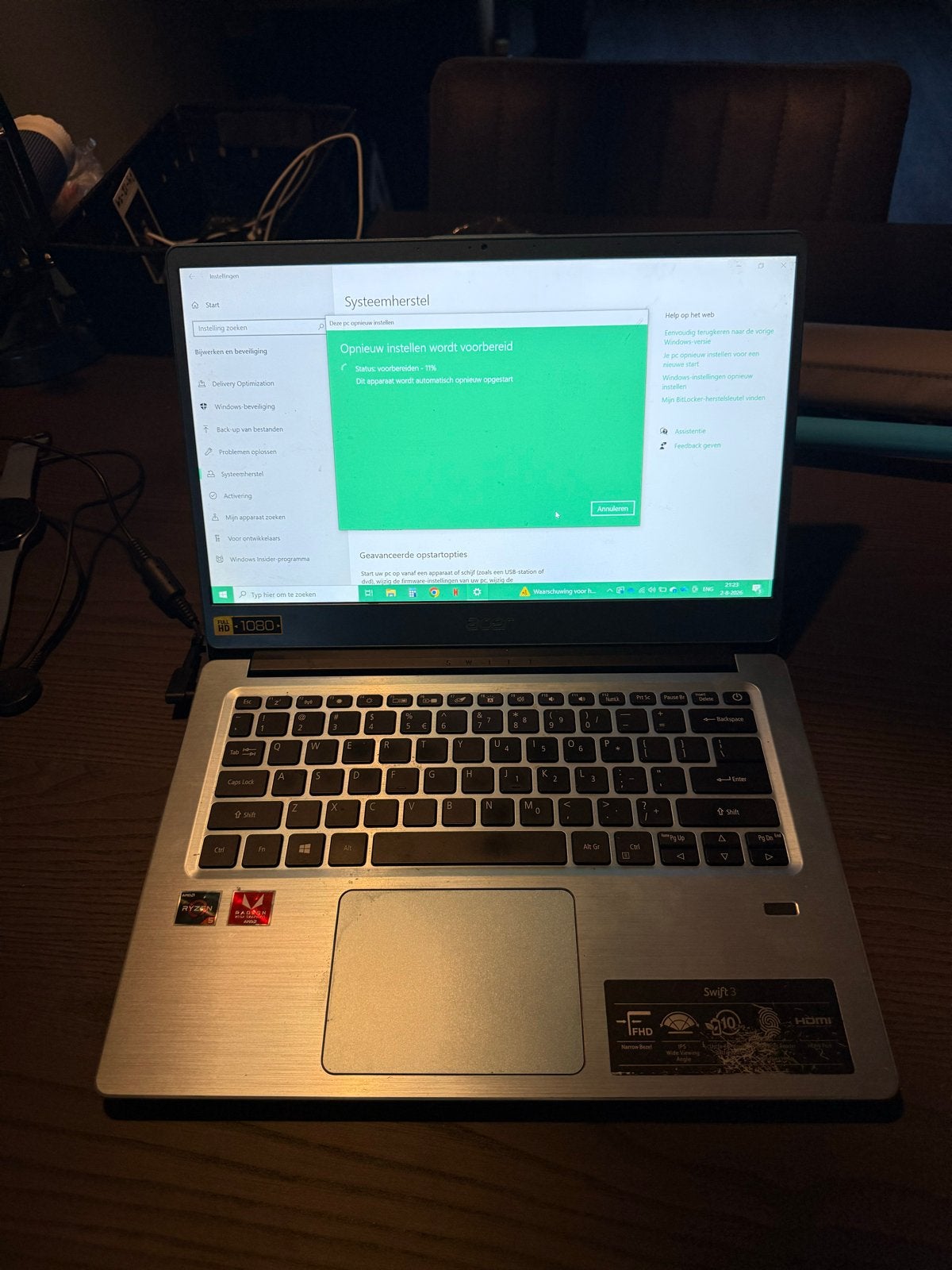 Acer Swift 3 - AMD Ryzen 5 3500U - 8GB RAM - 512GB SSD, Computers en Software, Windows Laptops, Met videokaart, 2 tot 3 Ghz, Qwerty