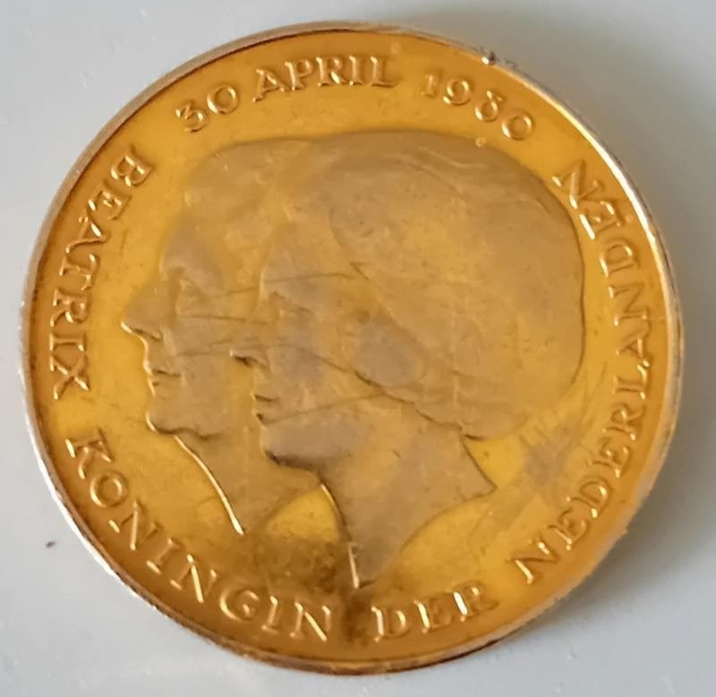 2,5 Gulden 1980 koningin beatrix, Postzegels en Munten, Ophalen of Verzenden, Nederland, Munten