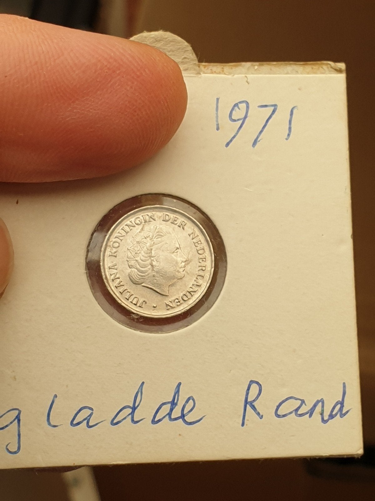 10 cent 1971 met gladde rand i.p.v geribbeld (K5), Postzegels en Munten, Munten | Nederland, Ophalen of Verzenden, Koningin Juliana