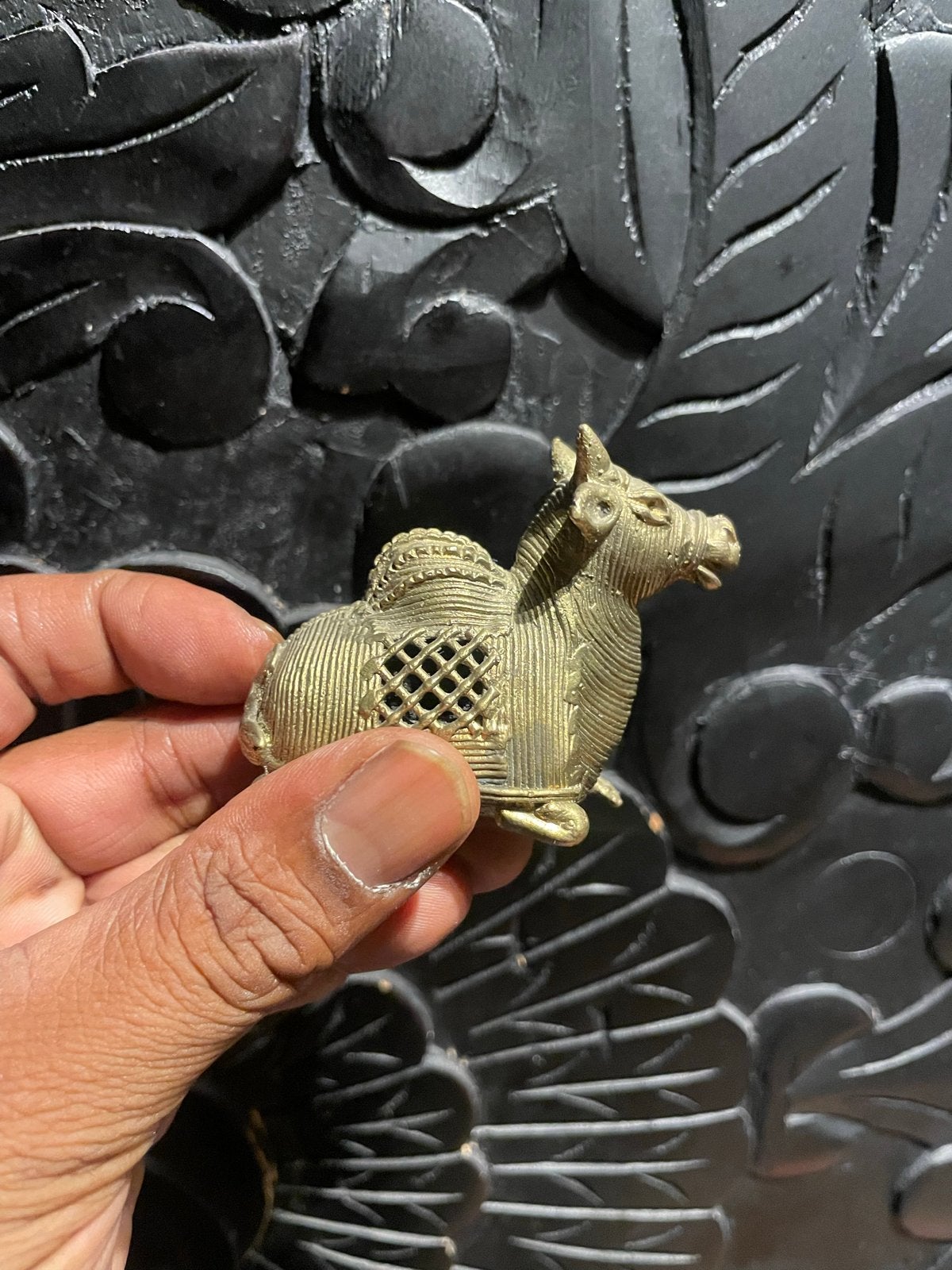 Bronzen Nandi Koe - Indiase Decoratie, Ophalen of Verzenden