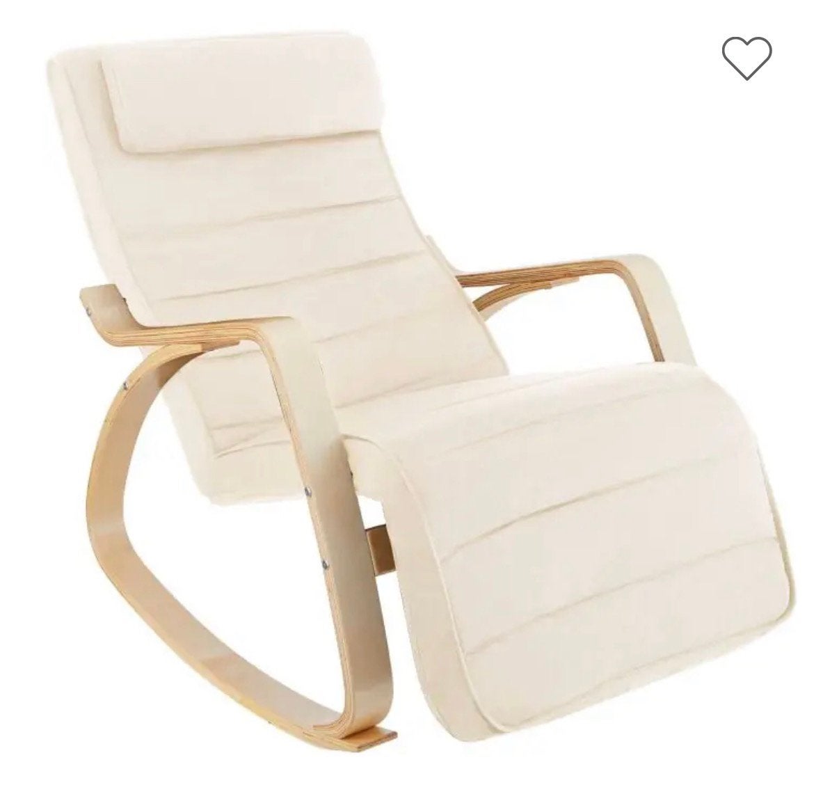 Onda tectake Schommelstoel beige Katoen Houten Frame, Ophalen, Gebruikt, 75 tot 100 cm, 50 tot 75 cm