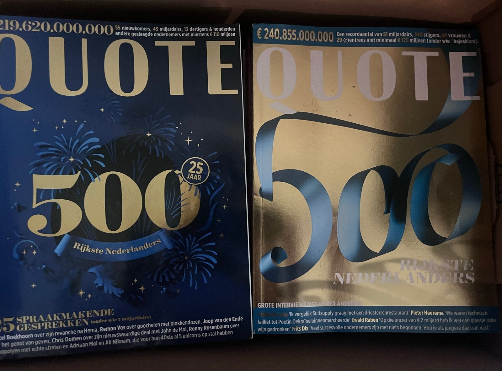 Ongeveer 50 Quote 500 edities, Ophalen, Zo goed als nieuw, Overige typen