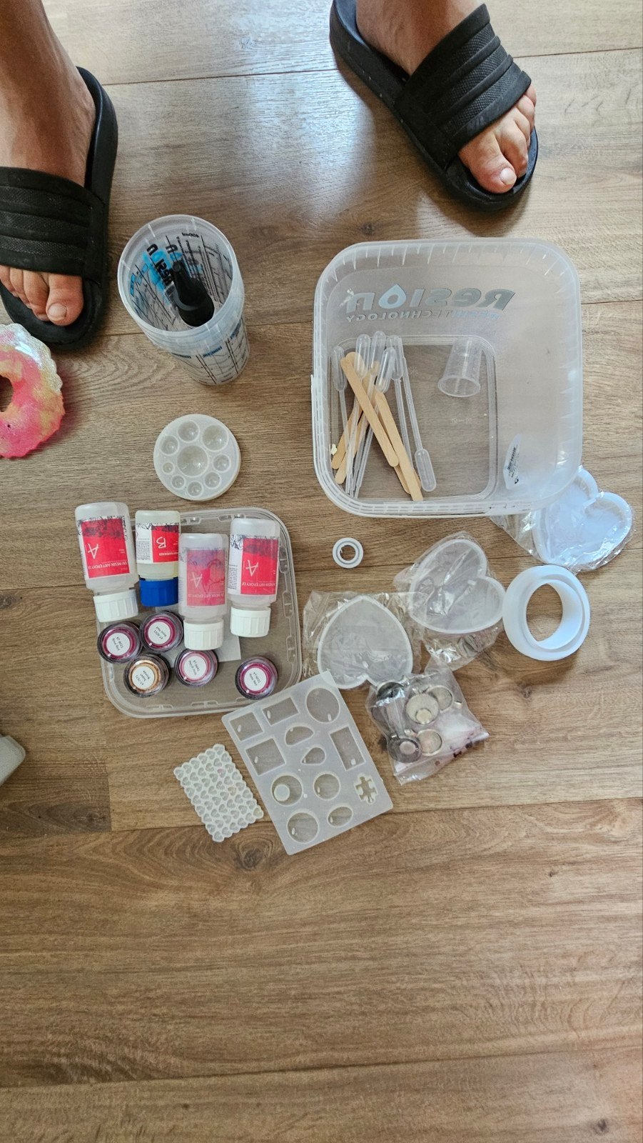Epoxy mallen en materialen voor creatieve projecten, Overige thema's, Meerkleurig, Ophalen of Verzenden, Zo goed als nieuw