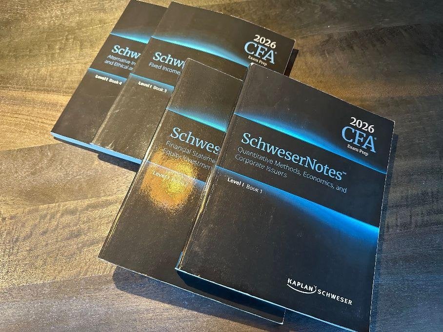 CFA Level 1 Schweser Notes 2026 complete set, Ophalen, Kaplan, Zo goed als nieuw, Beta