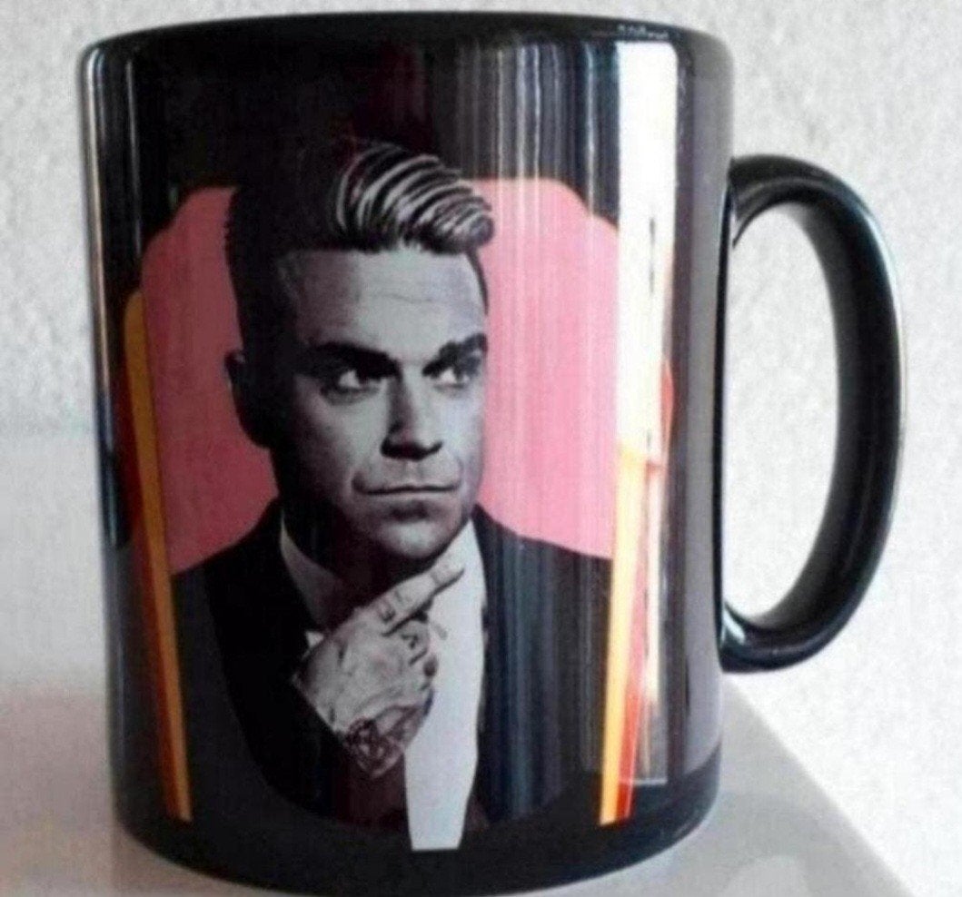 Beker Robbie Williams, Ophalen of Verzenden, Zo goed als nieuw, Overige stijlen, Kop(pen) en/of Schotel(s)