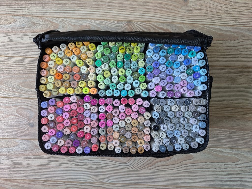 Ohuhu alcohol markers 320 set compleet, Ophalen of Verzenden, Zo goed als nieuw, Potlood of Stift