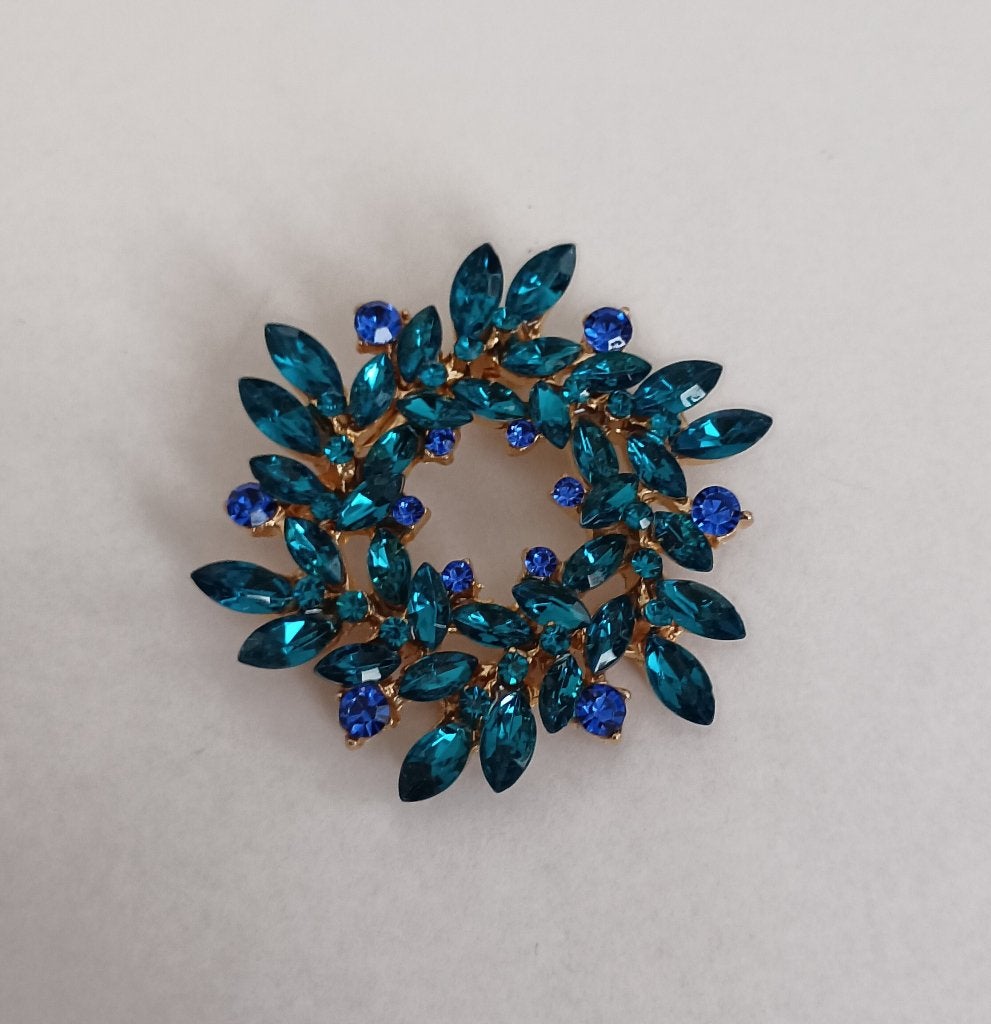 Bladkrans broche, Overige materialen, 4 tot 7 cm, Overige kleuren, Nieuw