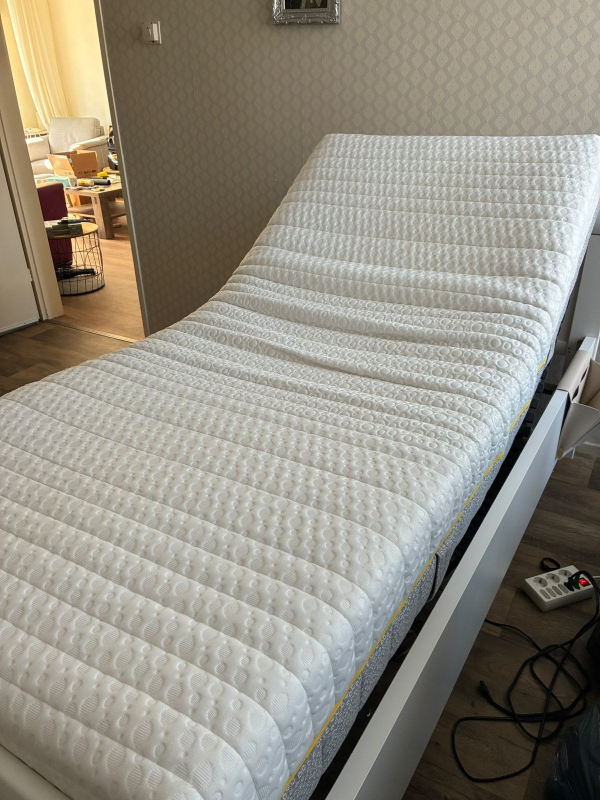 Electrisch bed 90x200 bossflex 600/beterbed, Ophalen, Zo goed als nieuw, Eenpersoons, 90 cm