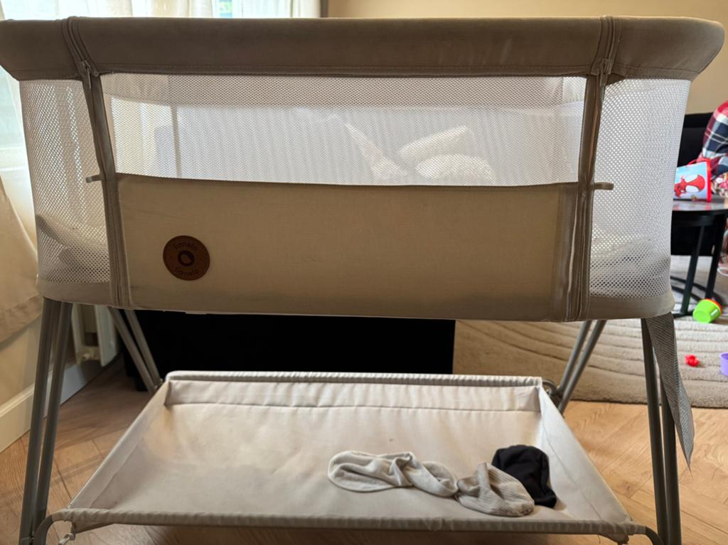 Lionelo Luna Baby Bed / Co-Sleeper met Wielen, Ophalen of Verzenden, Gebruikt, Minder dan 140 cm, 70 tot 85 cm